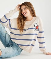 Peanuts® | Aéropostale Snoopy Love Striped Crew Sweater