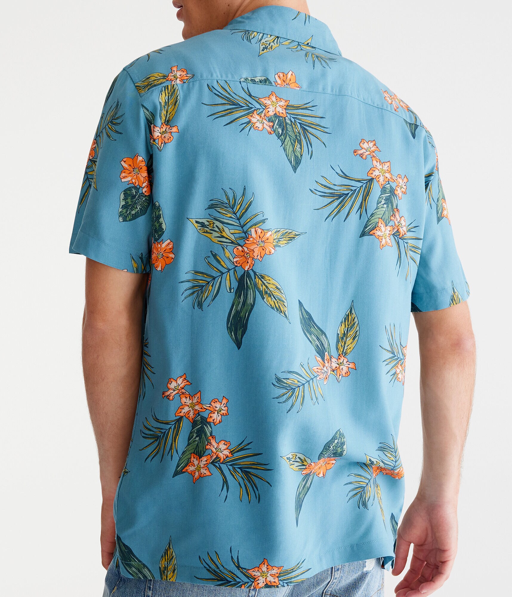 Tropical Print Camp Shirt