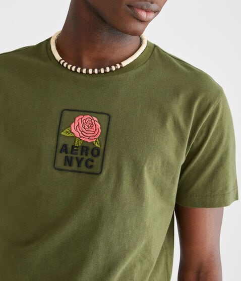Aero NYC Rose Box Logo Graphic Tee