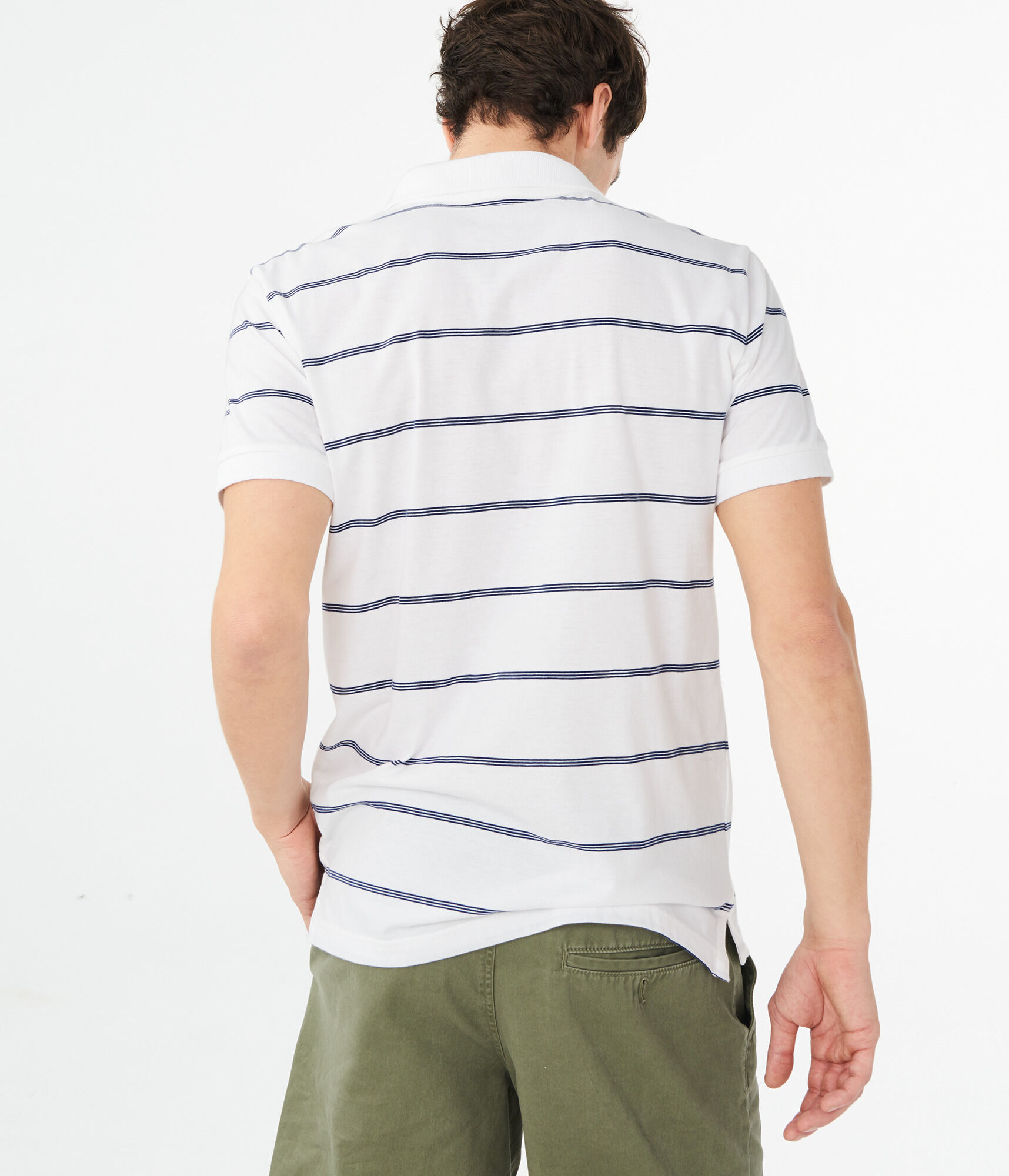 Thin Stripe Jersey Polo