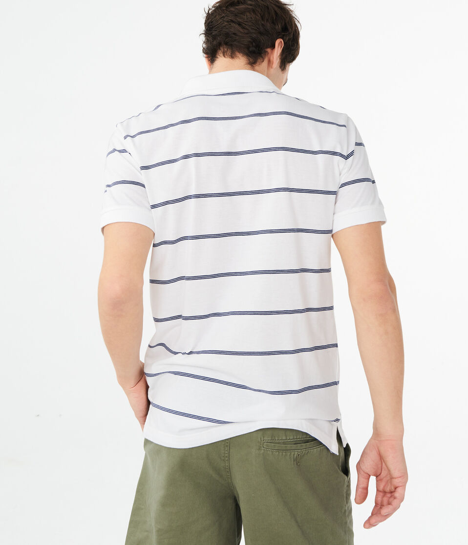 Thin Stripe Jersey Polo