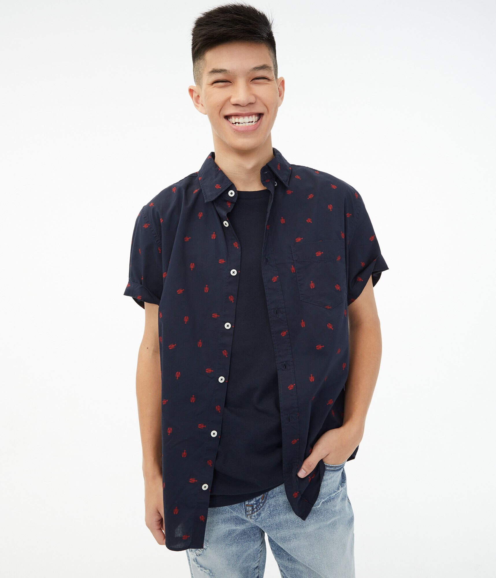 Lobsters Button-Down Shirt***