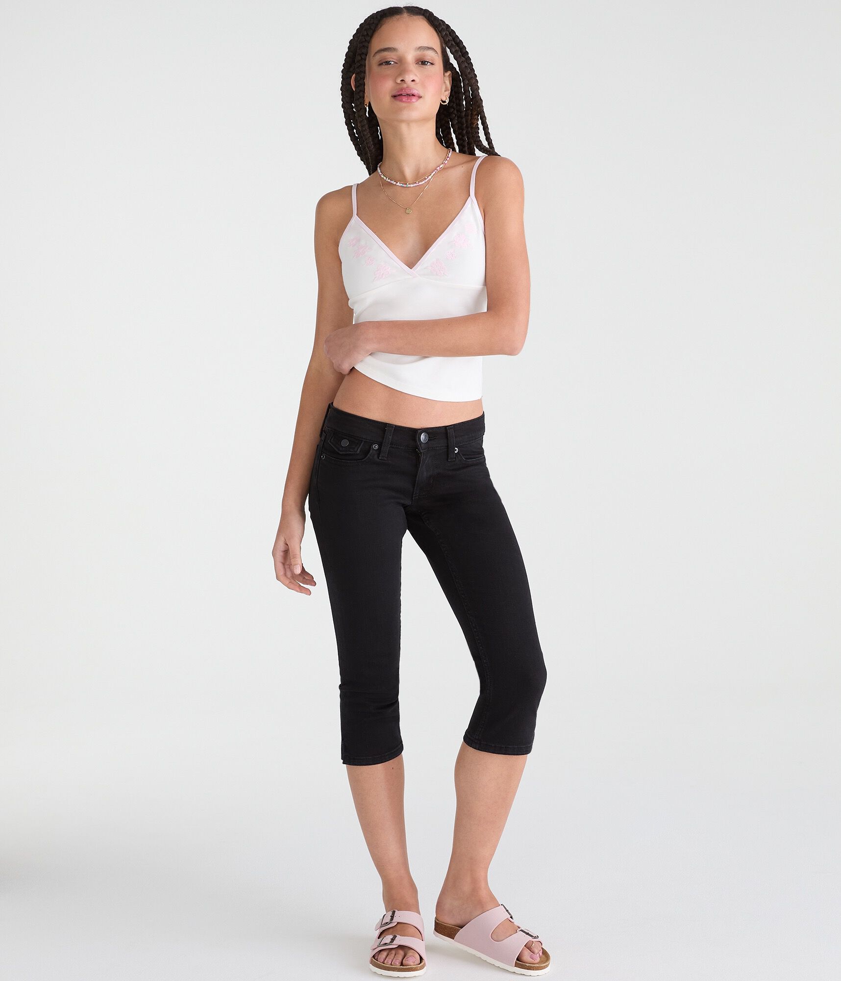 Super Low-Rise Skinny Denim Capris
