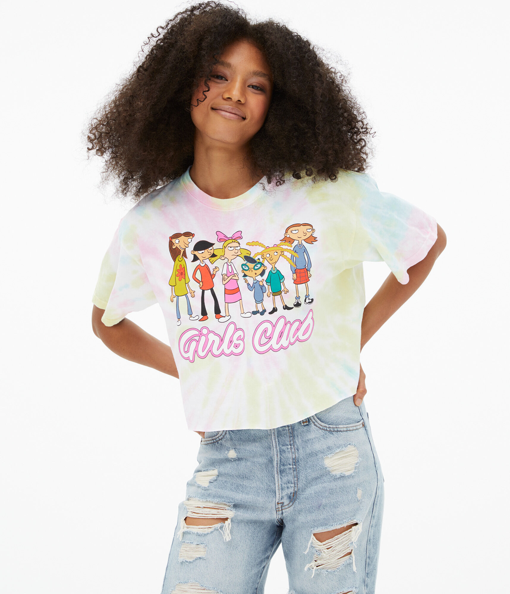Hey Arnold Girls Club Tie-Dye Graphic Tee***
