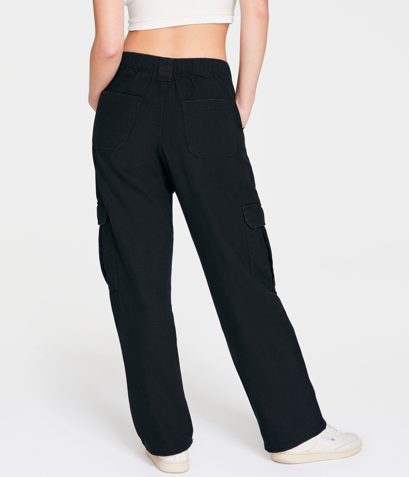 Mid-Rise Straight Cargo Pants