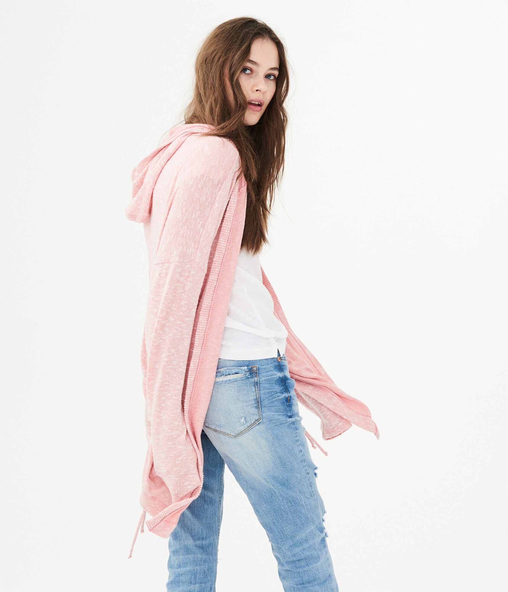 LLD Ruched Hooded Cardigan