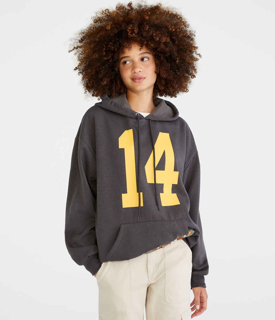 Number 14 Oversized Pullover Hoodie