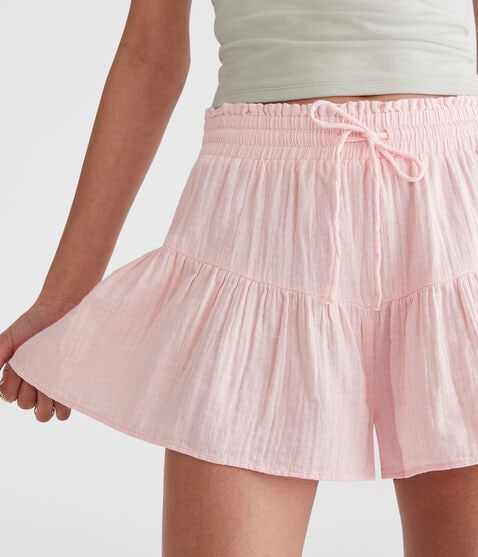 High-Rise Gauze Ruffle Shorts High-Rise Gauze Ruffle Shorts