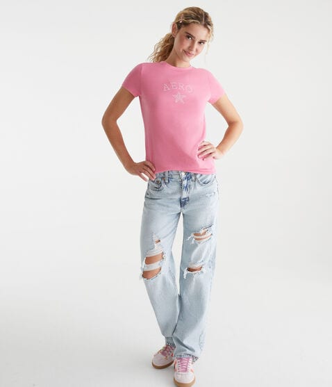 Aero Rhinestone Star Graphic Tee Aero Rhinestone Star Graphic Tee