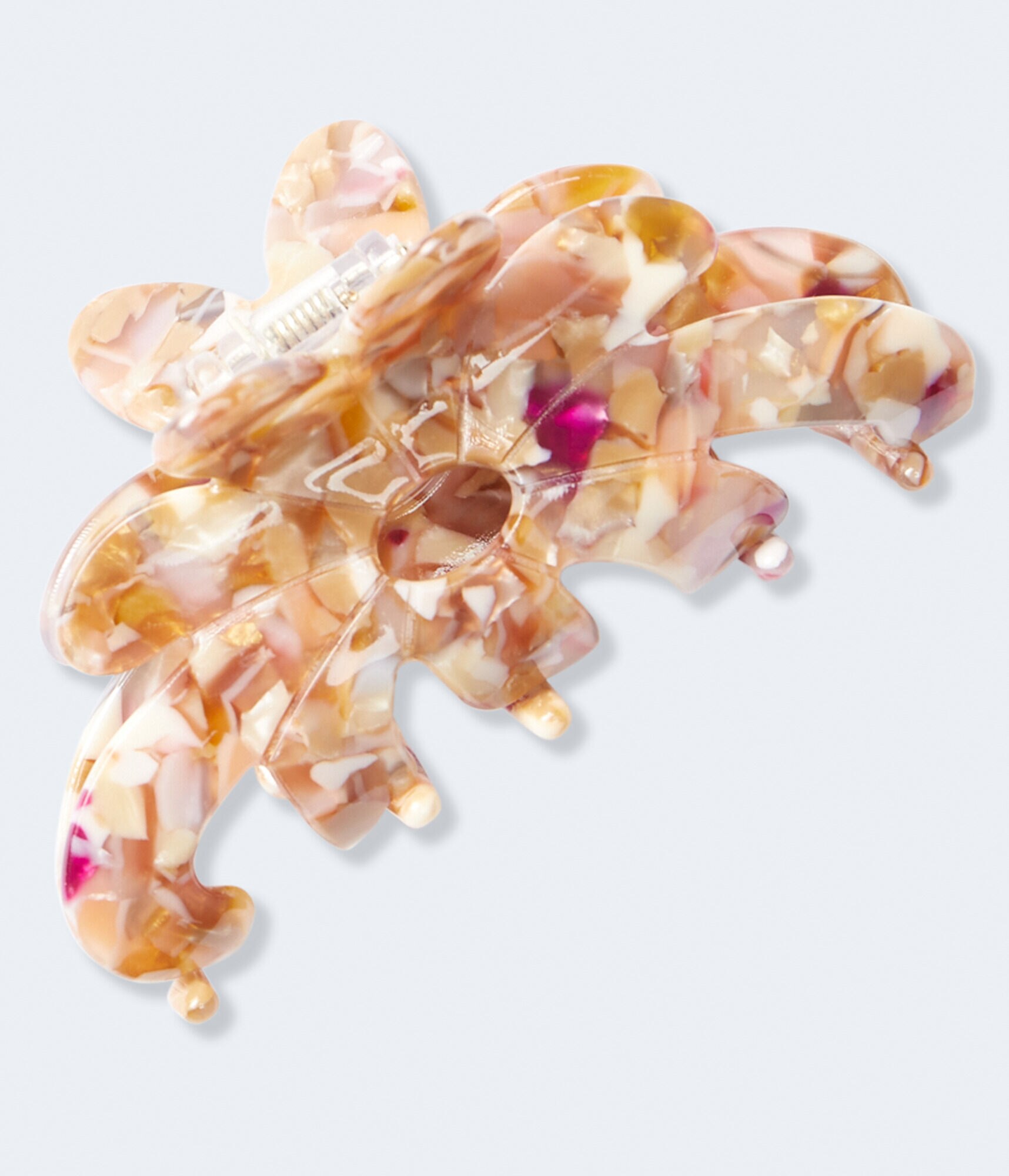 Marbled Floral Claw Hair Clip