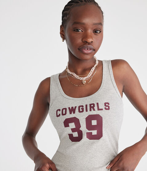 Seriously Soft Cowgirls 39 Cropped Scoop-Neck Tank