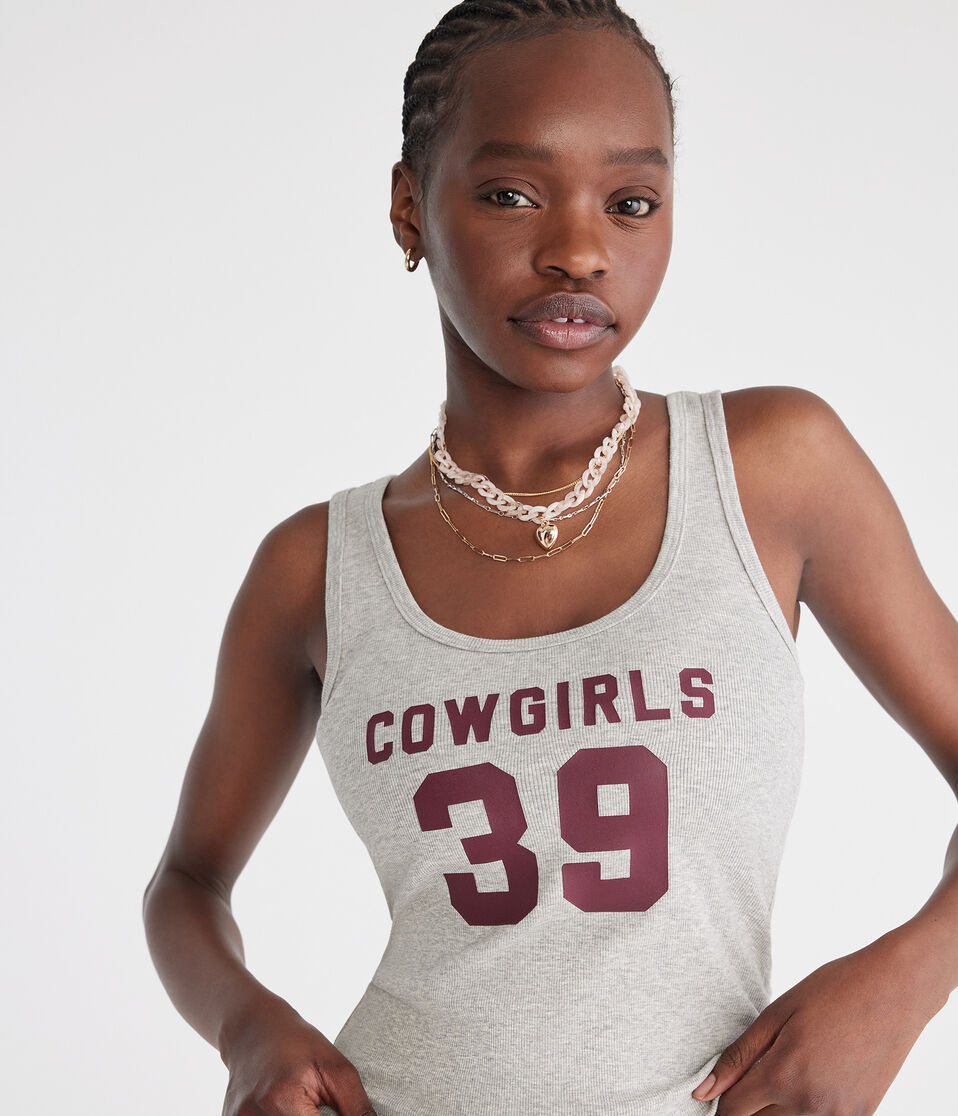 Seriously Soft Cowgirls 39 Cropped Scoop-Neck Tank
