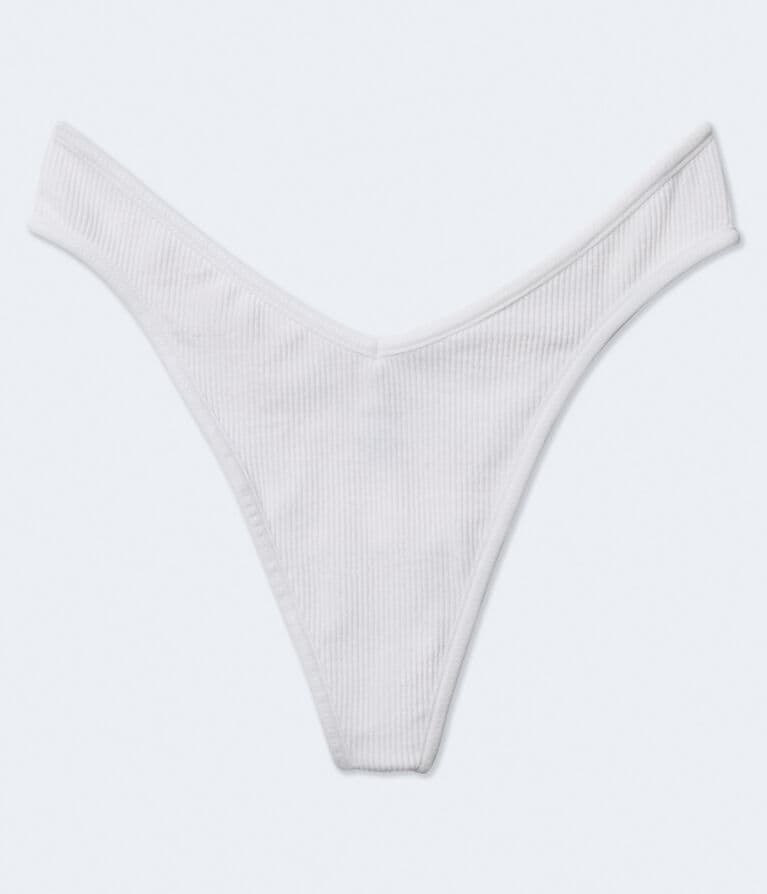 Seamless Ribbed V Thong