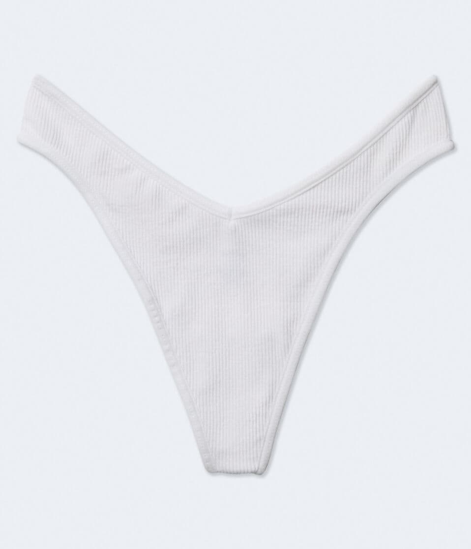 Seamless Ribbed V Thong