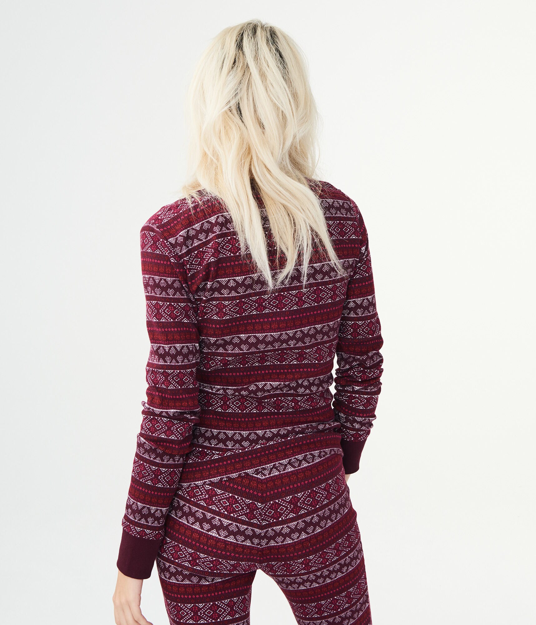 Long Sleeve Fair Isle Crew Top