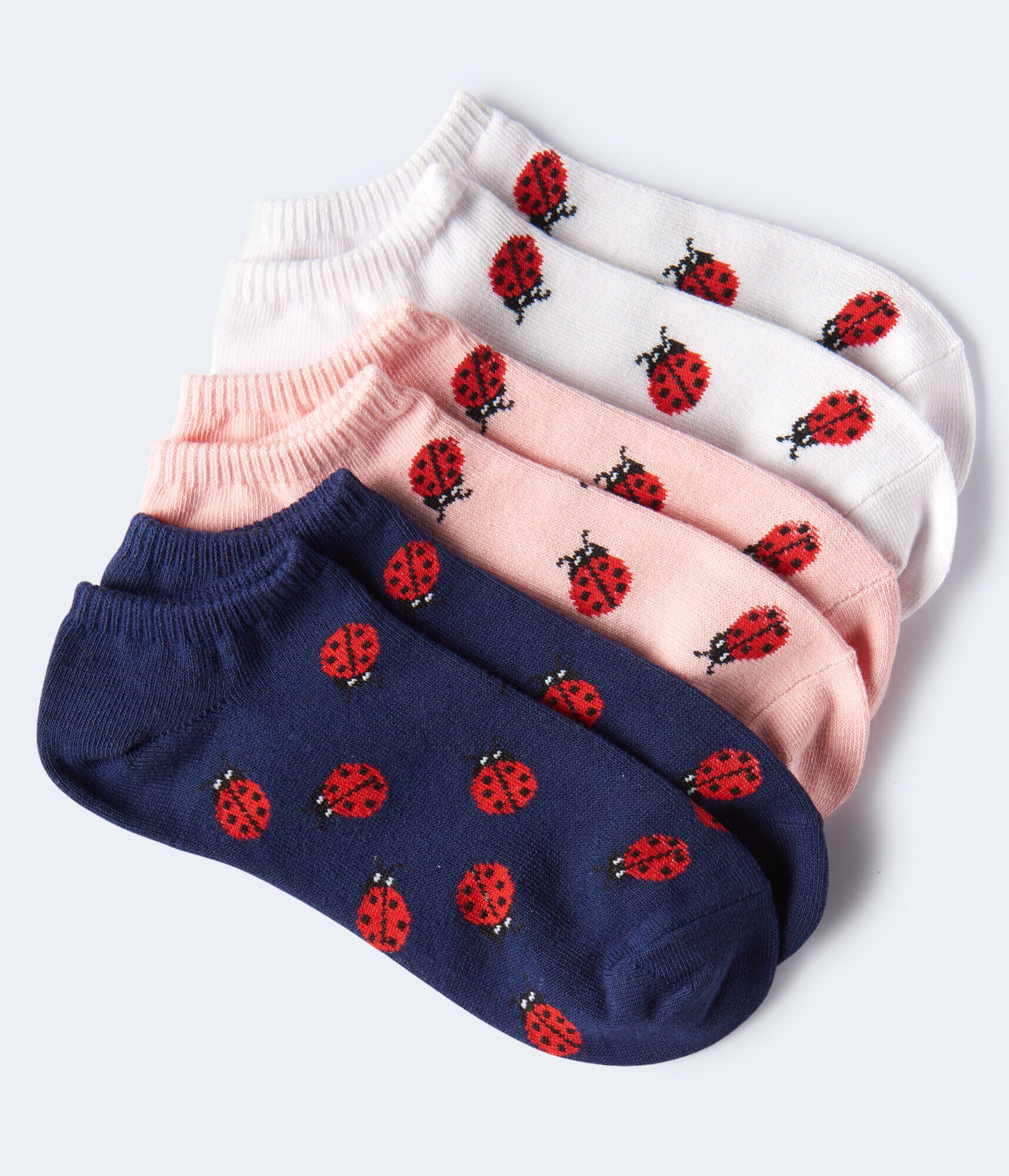 Ladybug Ankle Sock 3-Pack