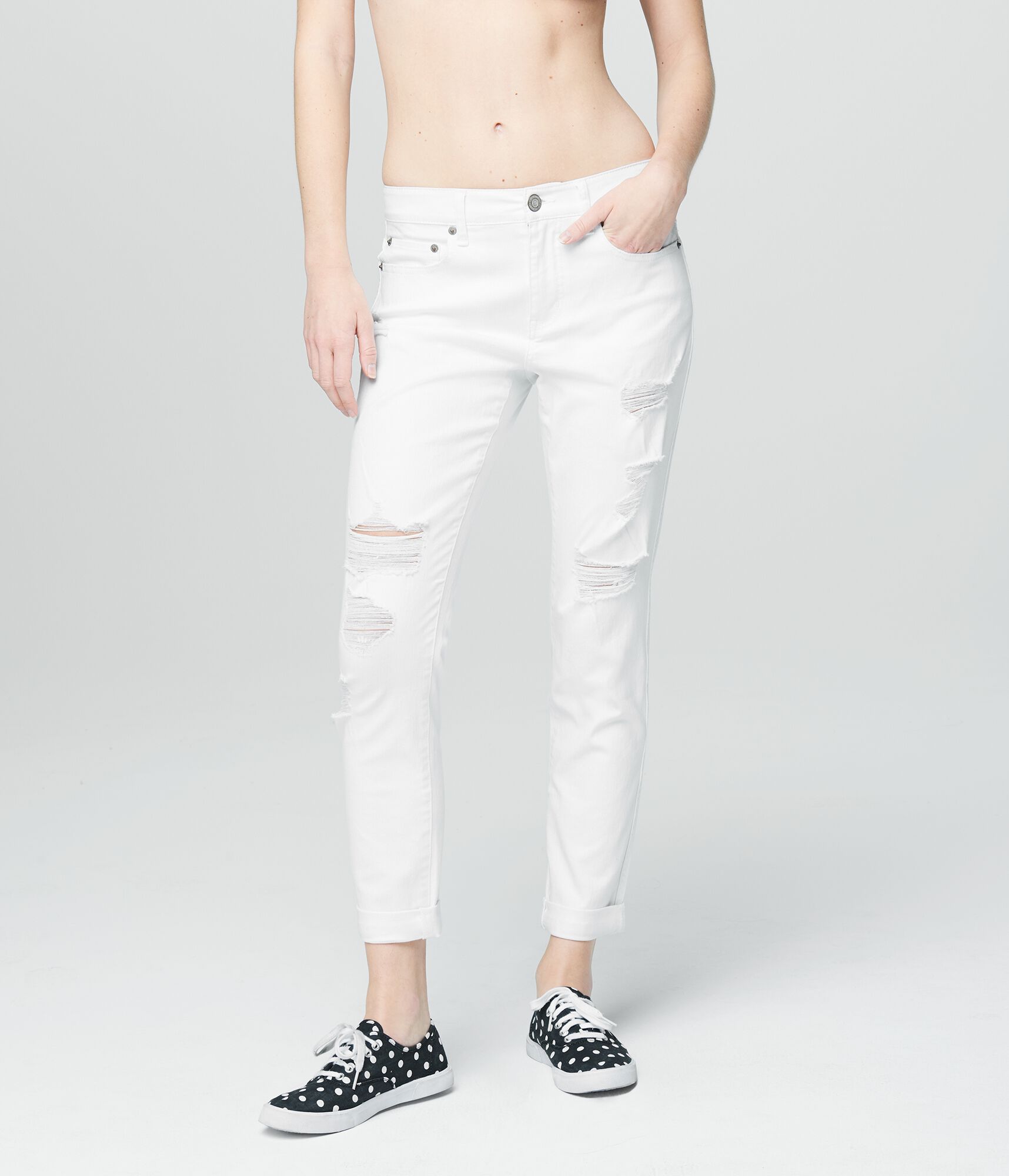 Girlfriend Destroyed White Wash Jean