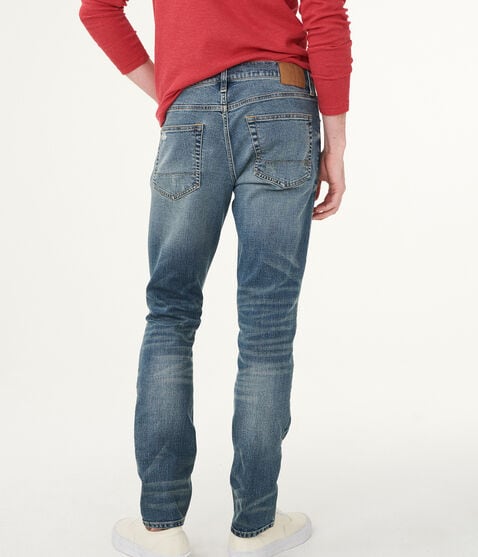 Skinny Medium Wash Destroyed Stretch Jean***