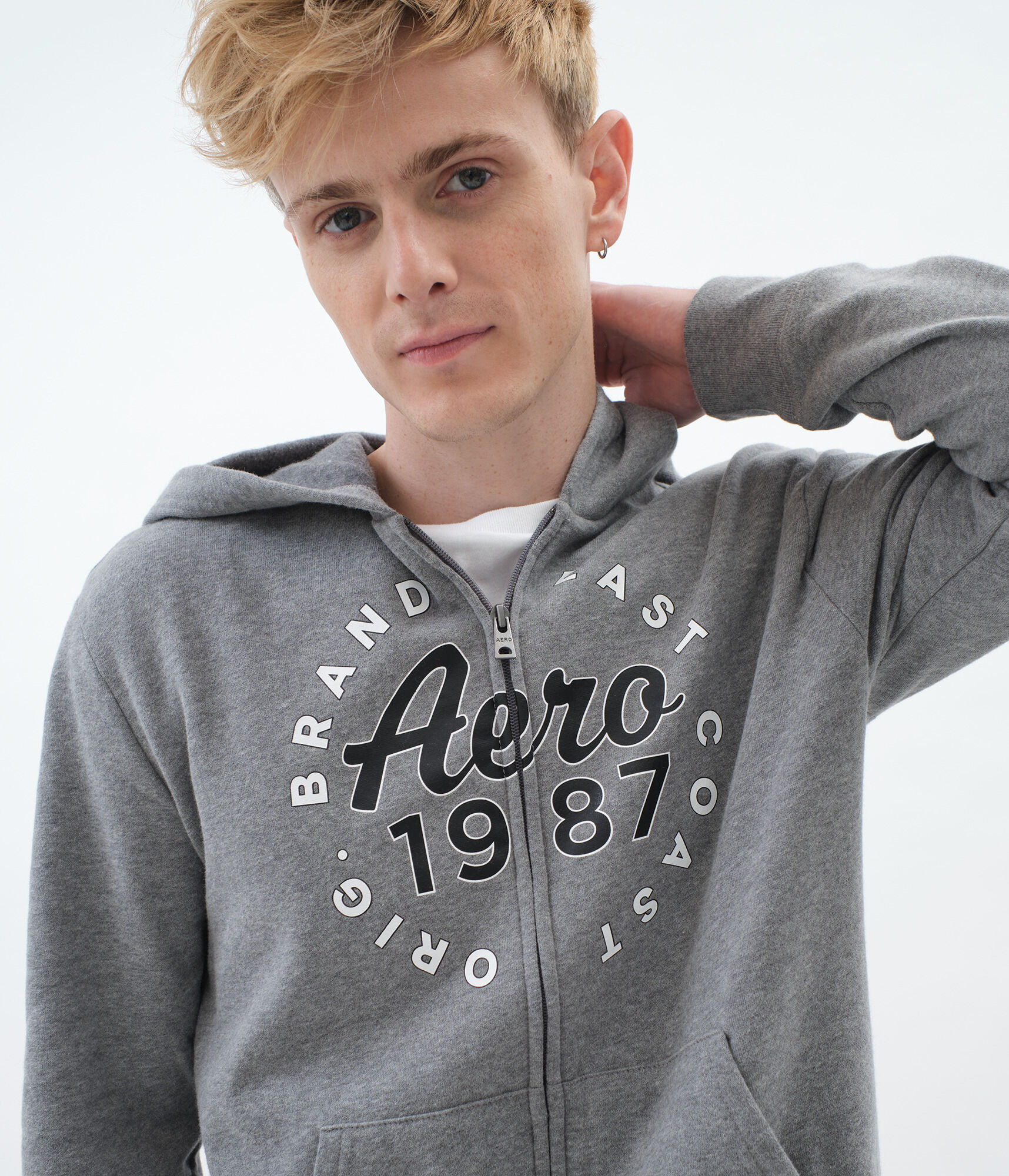 Aero 1987 Circle Full-Zip Hoodie