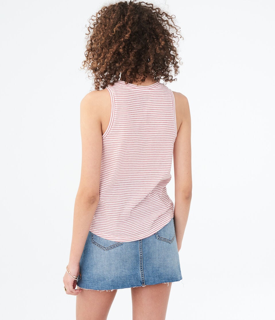 Seriously Soft Striped Floral Tank