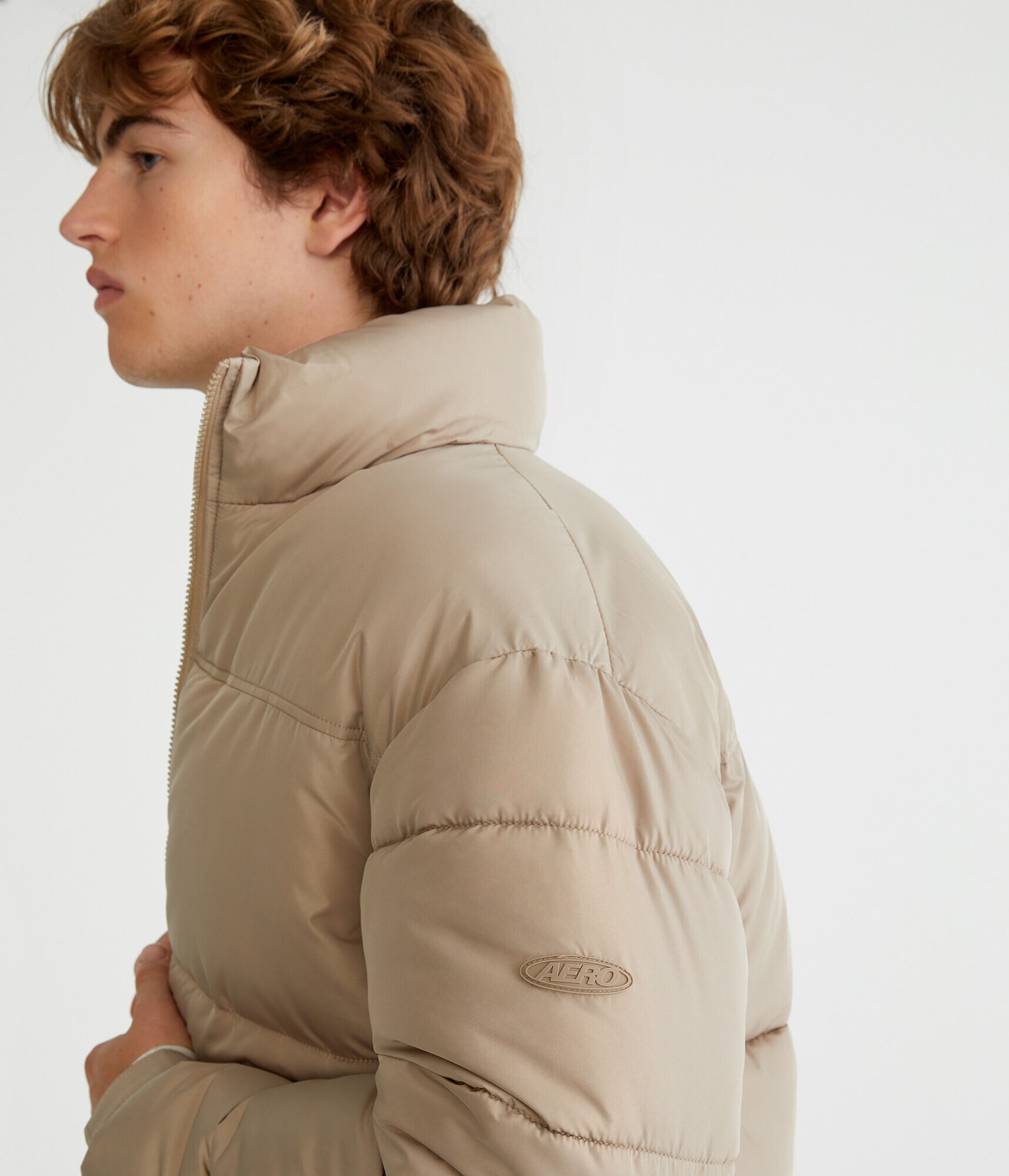 【 】QUILTED POLY TWILL PUFFER JACKET Heavyweight Quilted Puffer Jacket