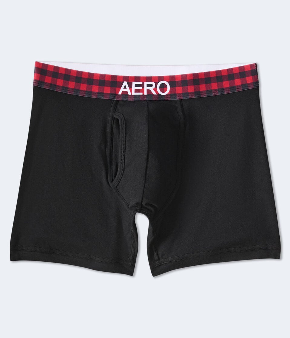 Buffalo Check Waistband 4.5" Knit Boxer Briefs