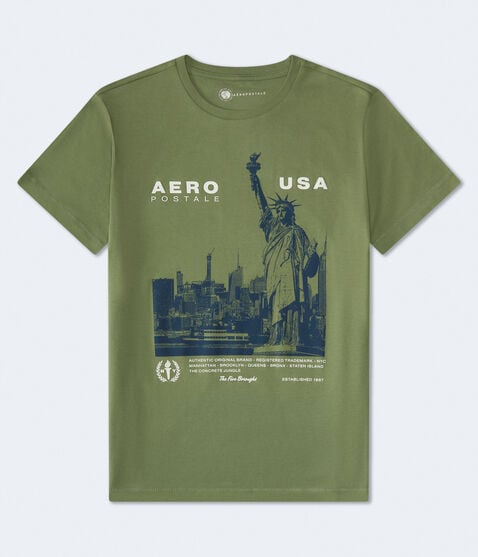 Aeropostale USA Statue Of Liberty Graphic Tee Aeropostale USA Statue Of Liberty Graphic Tee