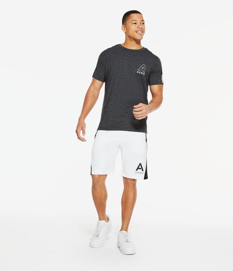 Aero Logo Sleeve Tape Stretch Graphic Tee Aero Logo Sleeve Tape Stretch Graphic Tee