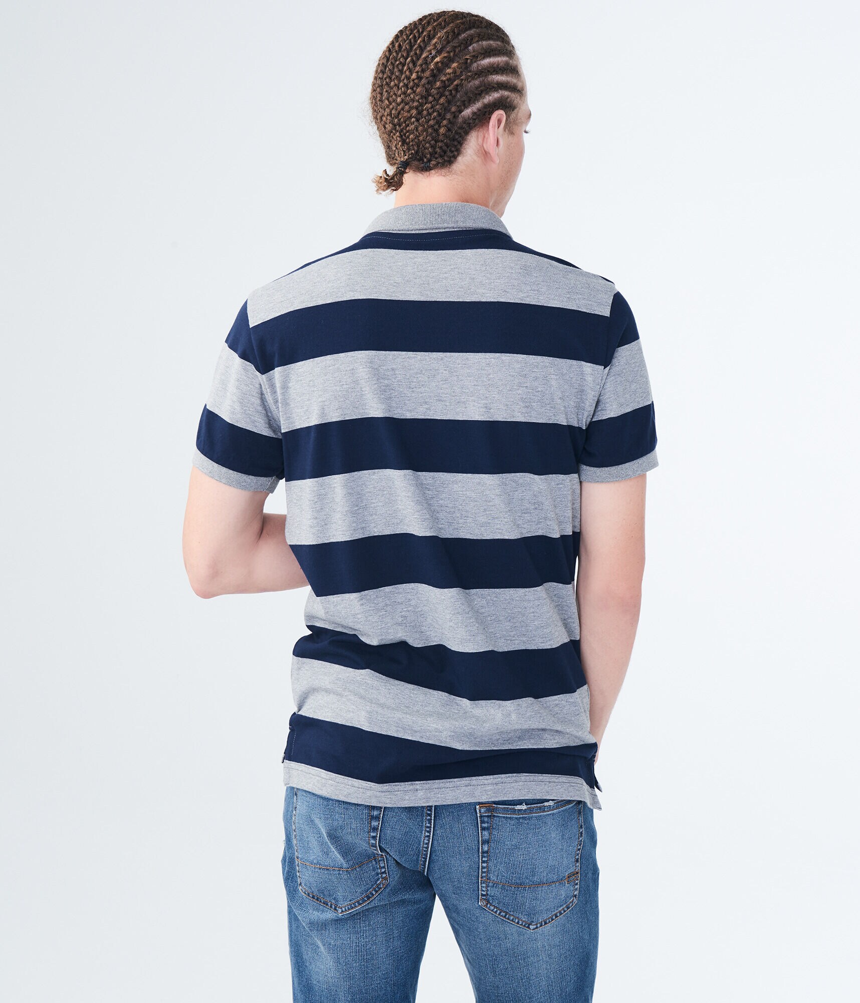Striped Jersey Polo