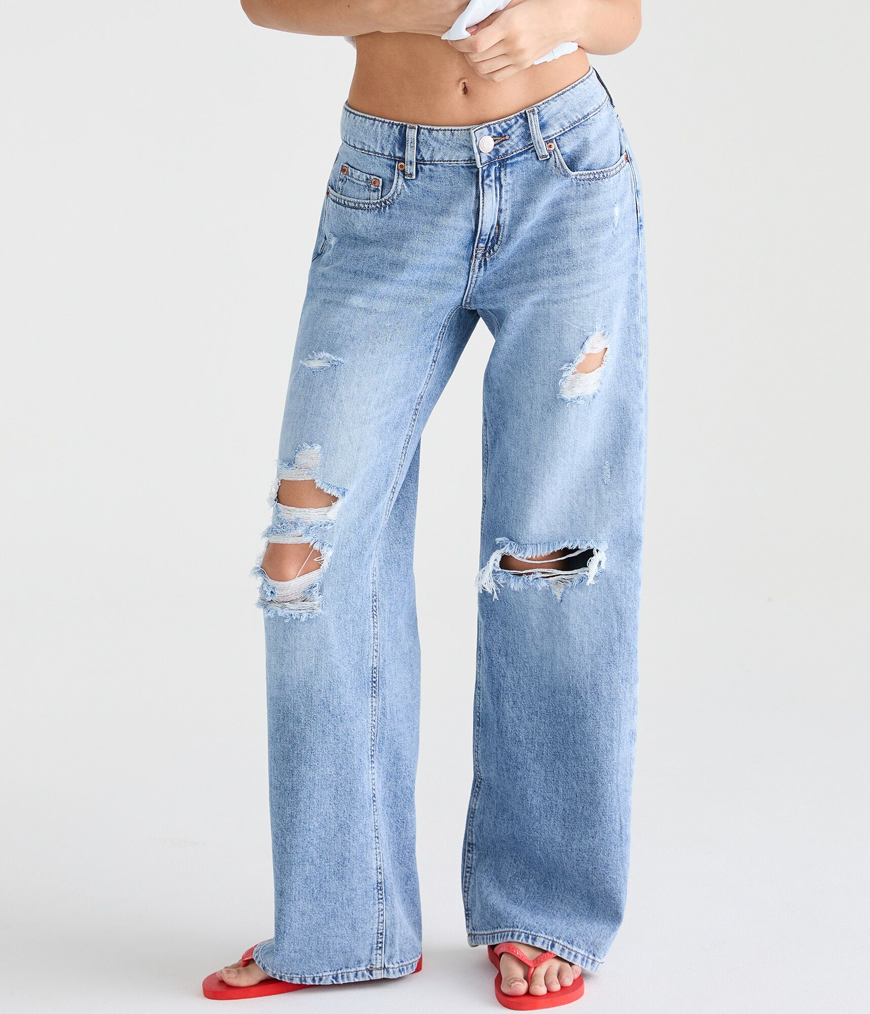 Low-Rise Baggy Wide Leg Lightweight Luxe Jean