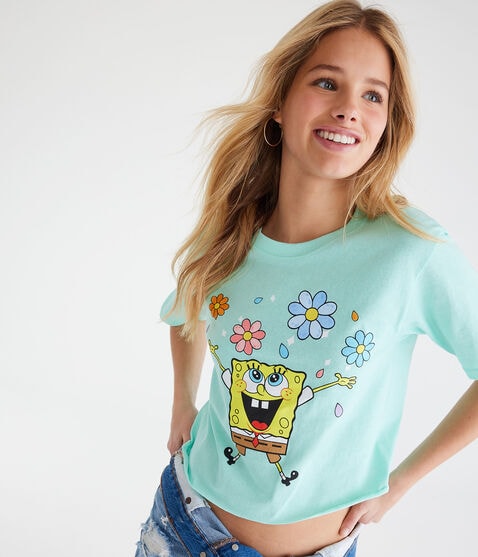 SpongeBob Flowers Graphic Tee