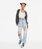 Aeropostale 87 Flower Full-Zip Hoodie