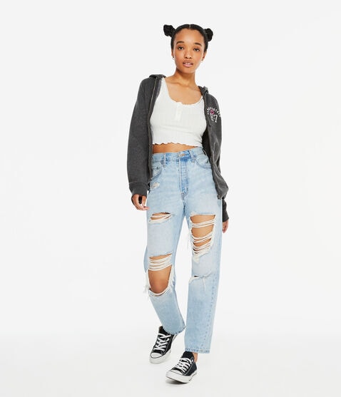 Aeropostale 87 Flower Full-Zip Hoodie