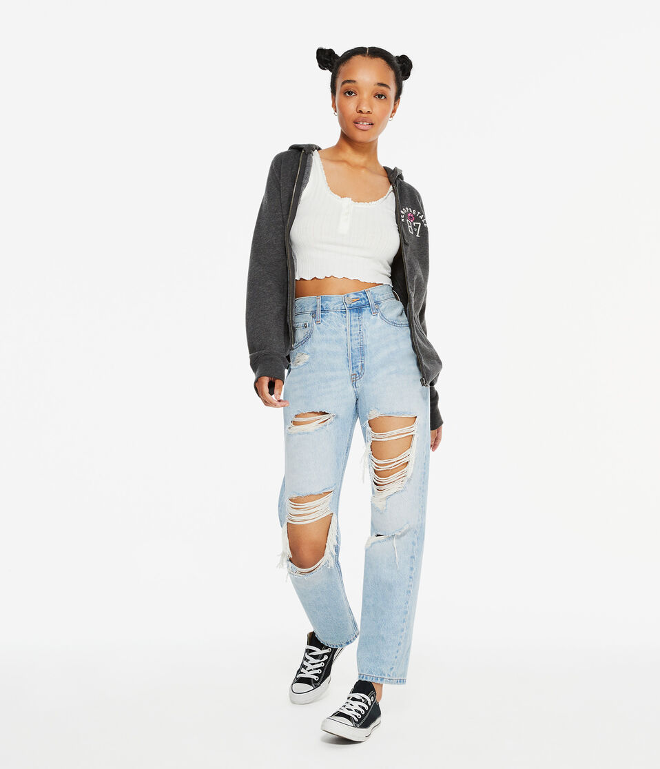 Aeropostale 87 Flower Full-Zip Hoodie