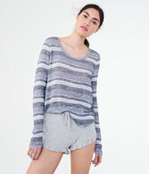 Striped Scoop-Neck Top