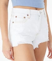 High-Rise Denim Shorty Shorts