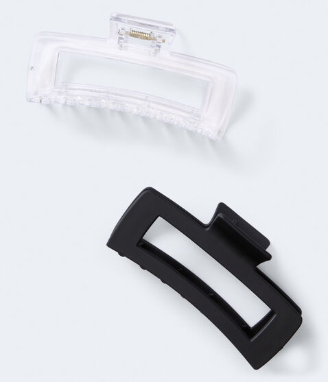 Open Rectangle Claw Hair Clip 2-Pack Open Rectangle Claw Hair Clip 2-Pack