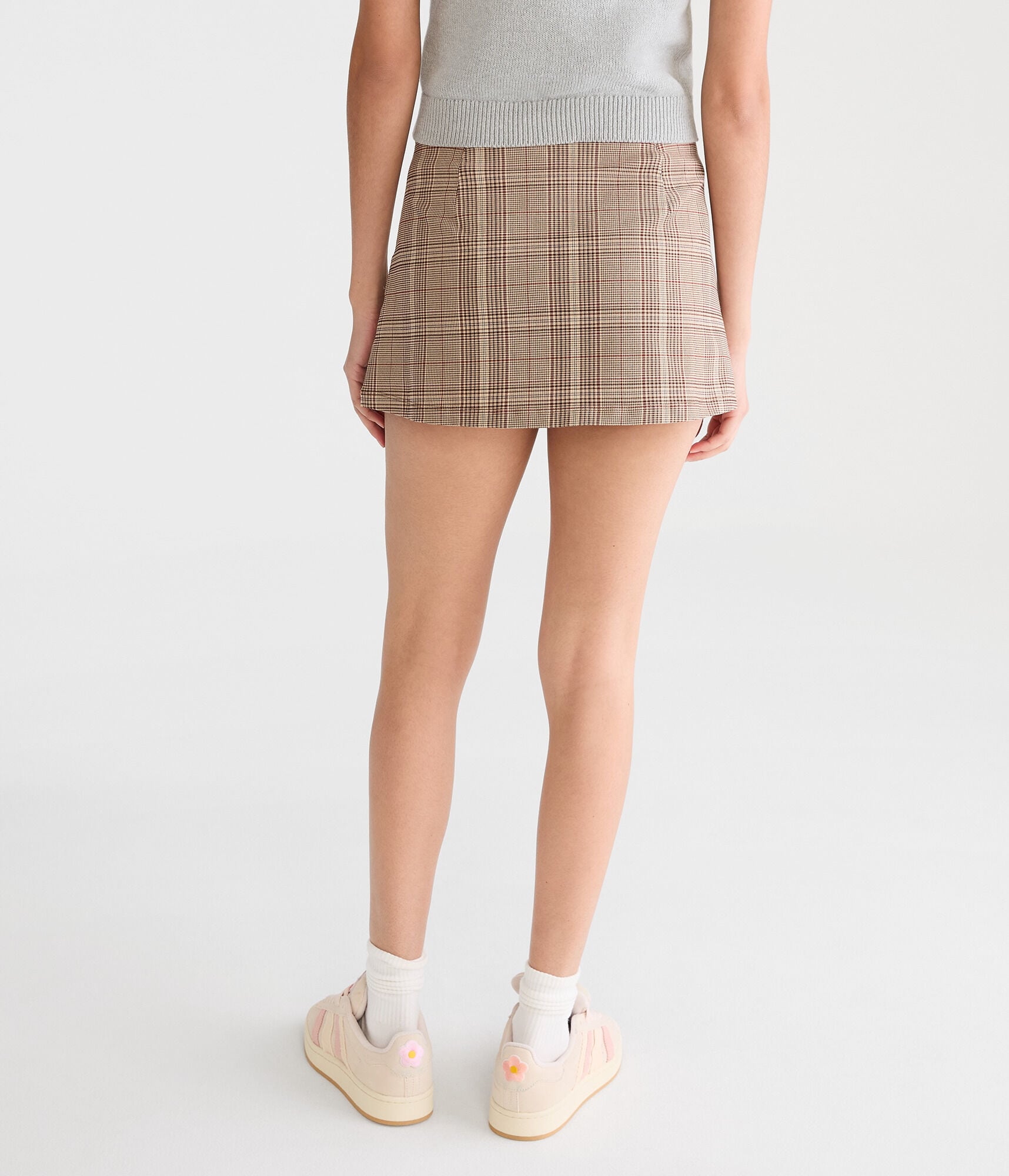 Plaid A-Line Mini Skirt