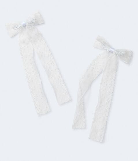 Lace Long Bow Hair Clip 2-Pack Lace Long Bow Hair Clip 2-Pack