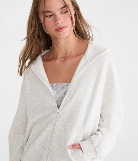 Cloud Soft Oversized Full-Zip Hoodie Cloud Soft Oversized Full-Zip Hoodie