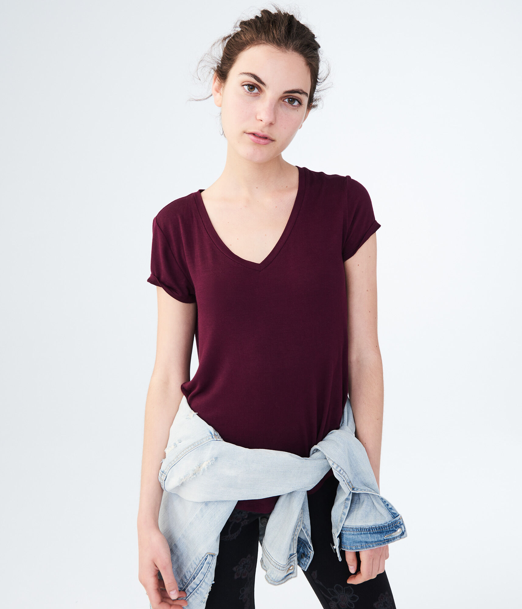Seriously Soft Solid V-Neck Tee