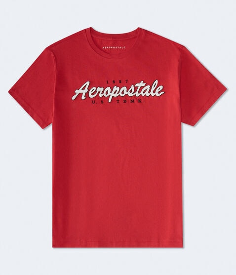 Aeropostale Script Appliqué Graphic Tee Aeropostale Script Appliqué Graphic Tee