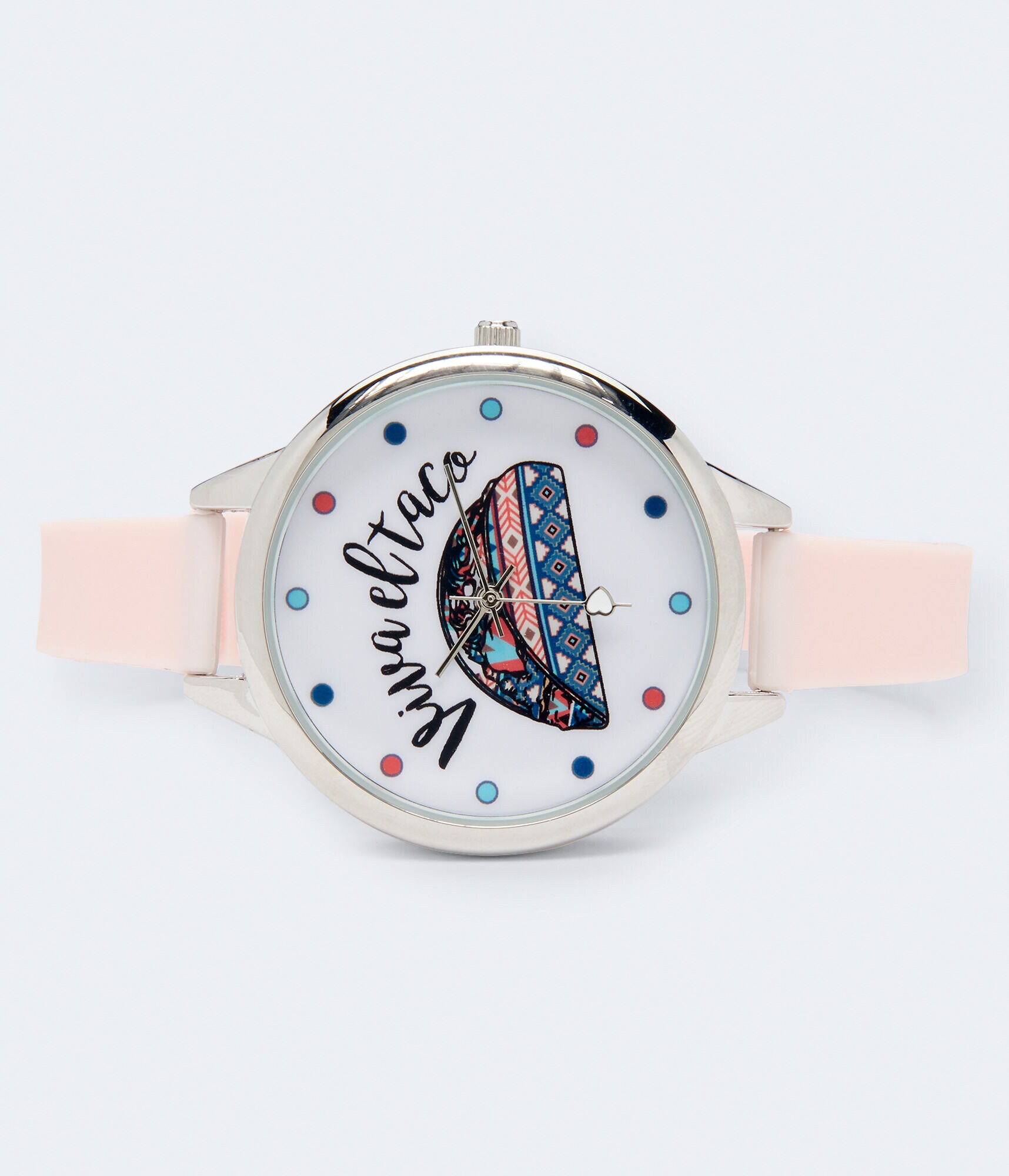 Rubber Viva El Taco Analog Watch