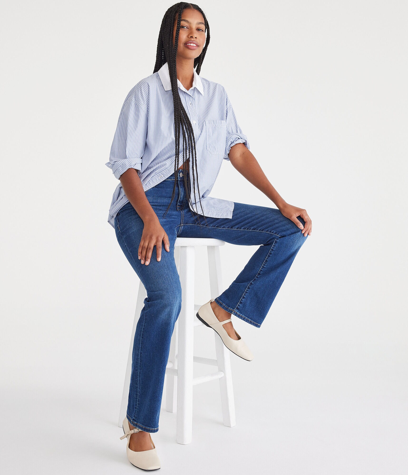 Curvy Mid-Rise Bootcut Jean