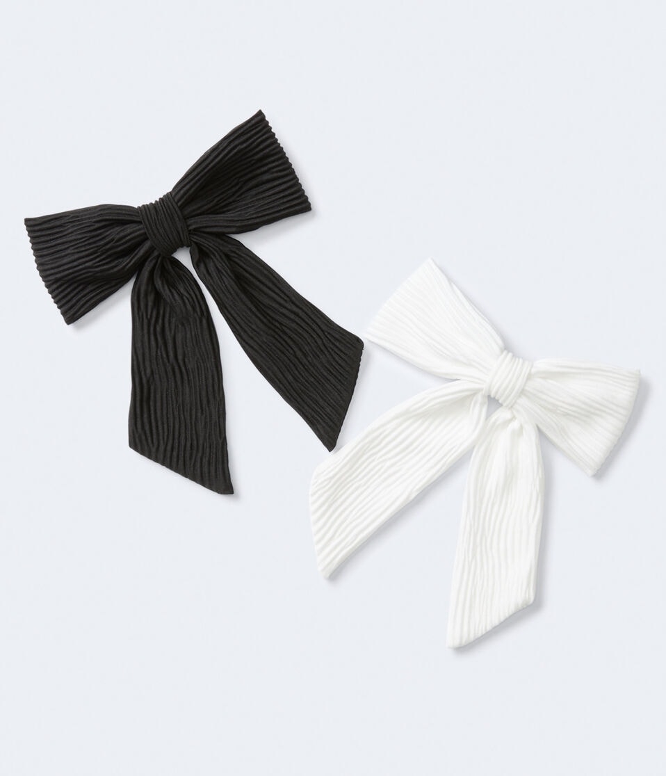 Textured Bow Hair Clip 2-Pack