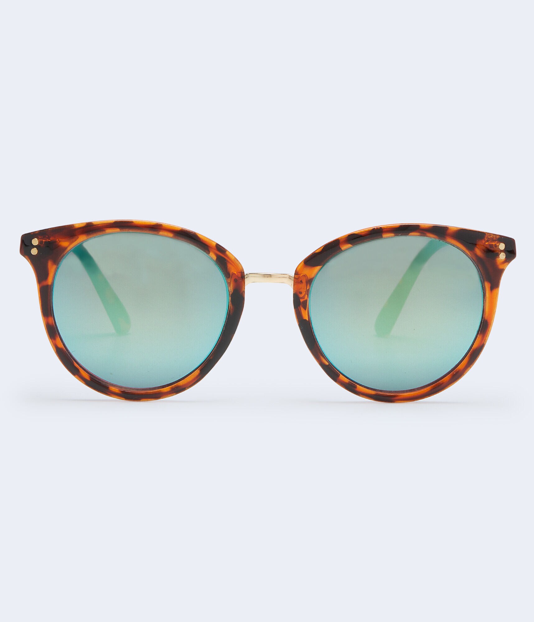 Mirrored Round Tortoiseshell Sunglasses
