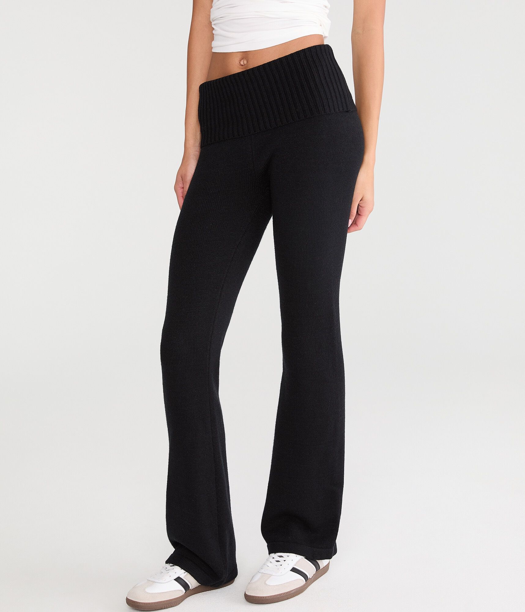 Cozy Sweater Flare Leg Pants