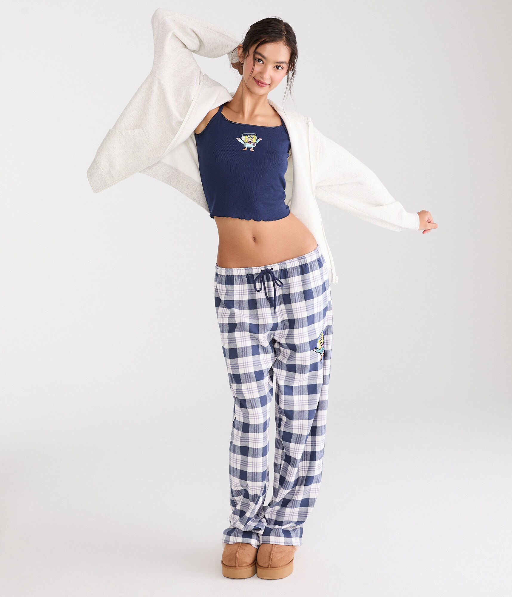 SpongeBob x Aero Plaid Sleep Pants
