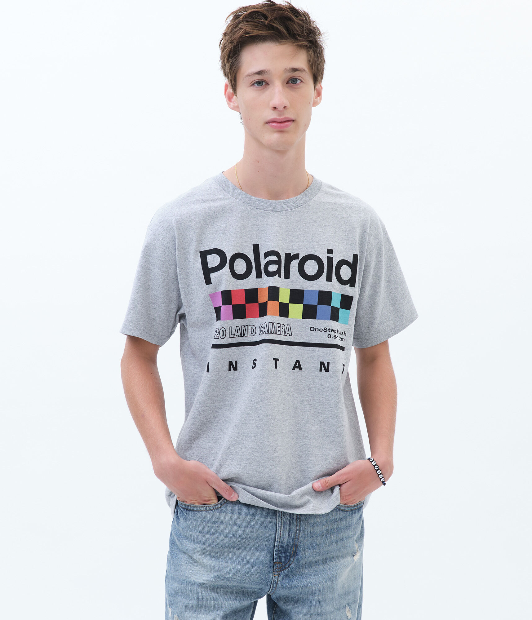 Polaroid Checkerboard Graphic Tee