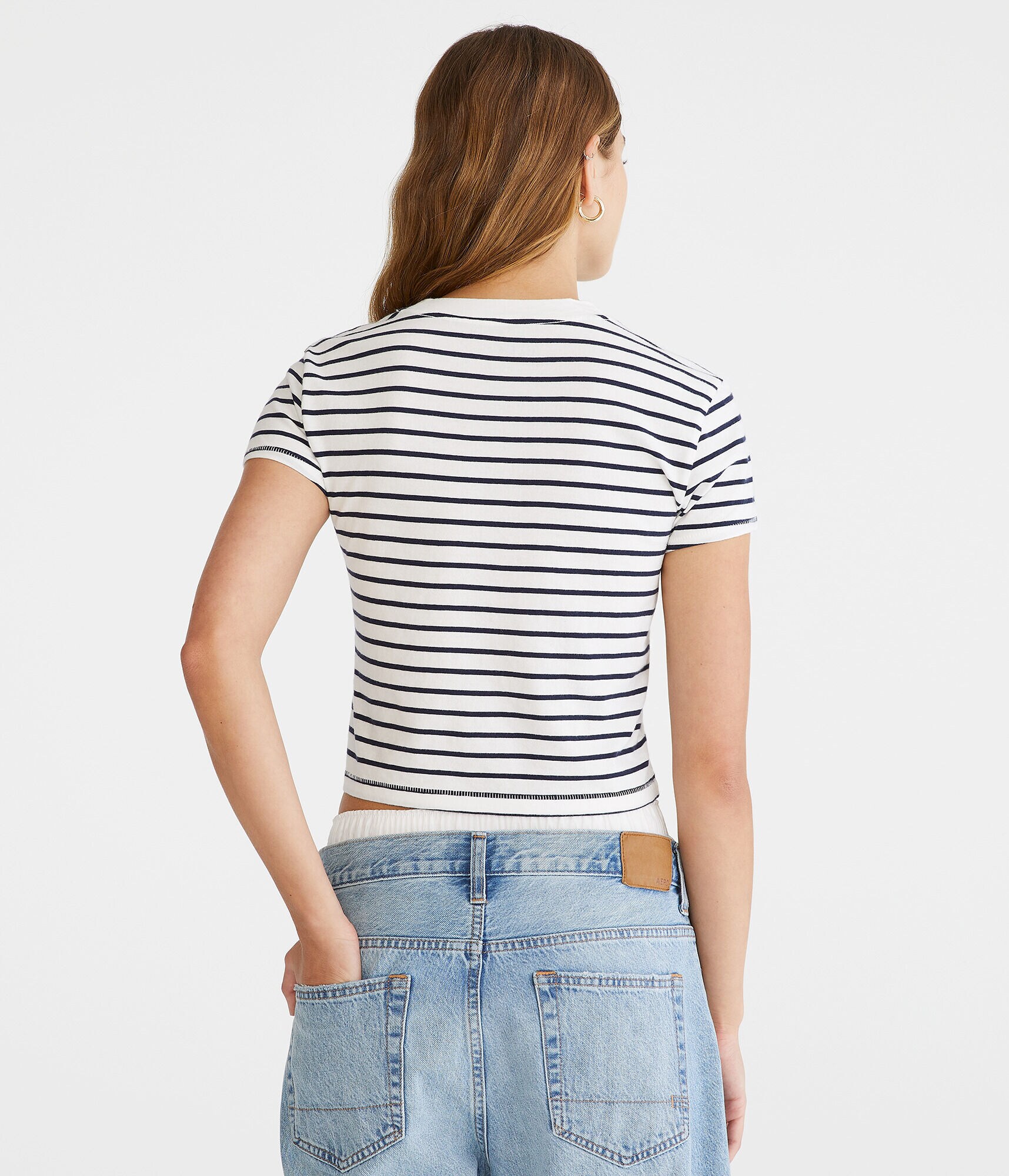 Nautical Stripe Vintage Fit Crew Tee